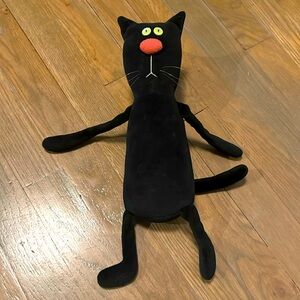 Handmade Cat stuffie - black velour